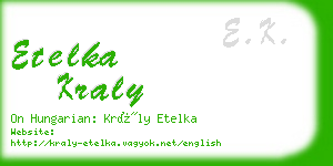 etelka kraly business card